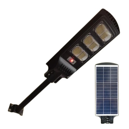 600W Of 6Faces Solar Street Light + Pole