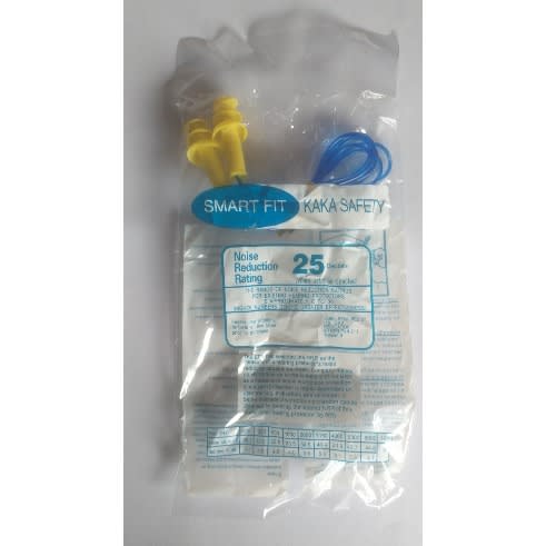 50 Pairs Yellow Corded Safety Earplugs
