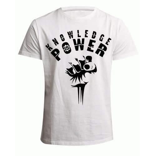 Knowledge Print Tee -white