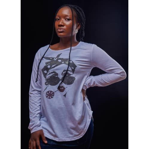 Female Long Sleeve Top - White
