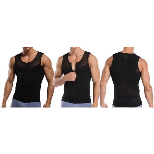 Men's Body Shaper & Slimming Vest - Black