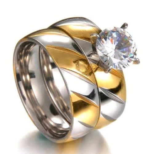 Women's Wedding Ring - Gold & Silver
