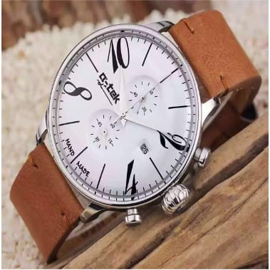 D-tek Brown Stainless Steel Chronograph Wristwatch