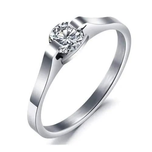 Sterling Engagement Ring - Silver
