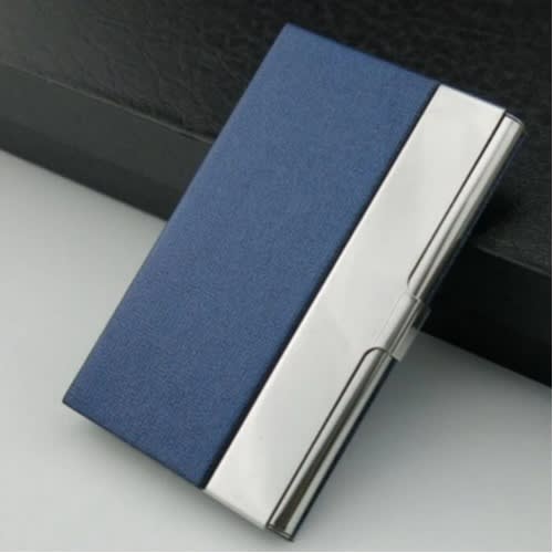 Metal Stainless Card Holder-Blue