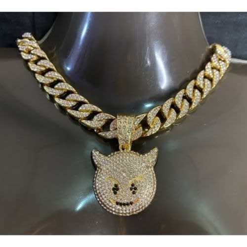 Iced Out Chain With Clown Pendant