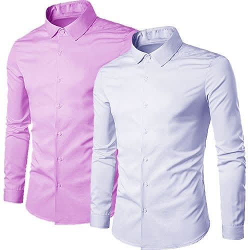 2in1 Men's Formal Long Sleeve Shirt