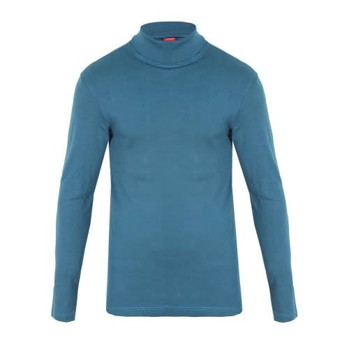 Body Size Turtle Neck - Plain Blue