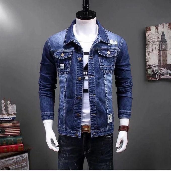 Original Unisex Denim Casual Plain Blue Jean Jacket