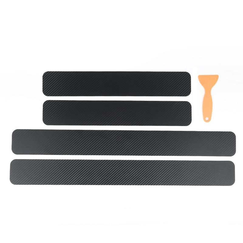 4 pieces of car shape carbon fiber door edge scratch protection film for Toyota 4Runner Sienna Sequoia Prius GR Camry i-TRIL