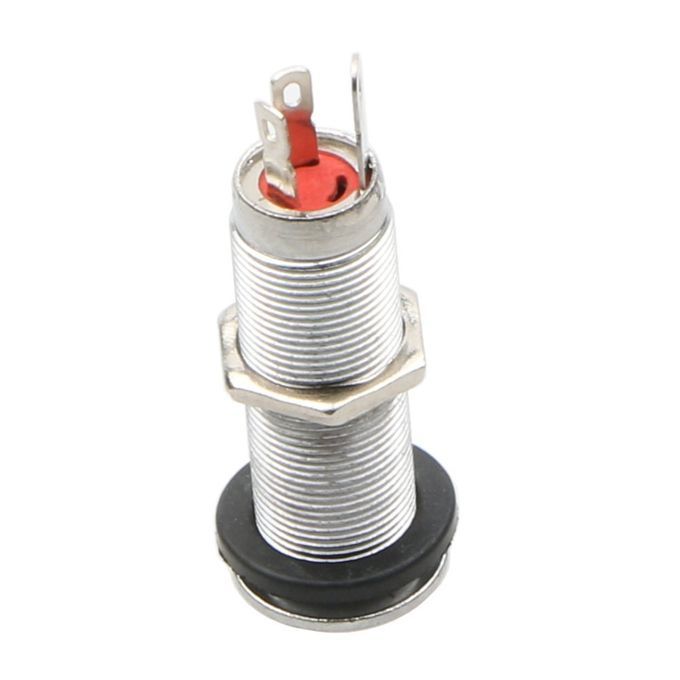 Metal Cylinder Flush Mount Stereo Output Jack For Bass Guitar 4