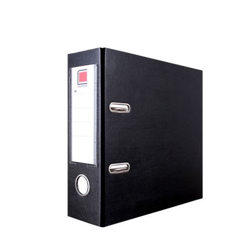 22.5x25cm A5 Size Lever Arch File Folders With Clip And Finger Grip Hole (Black) Black