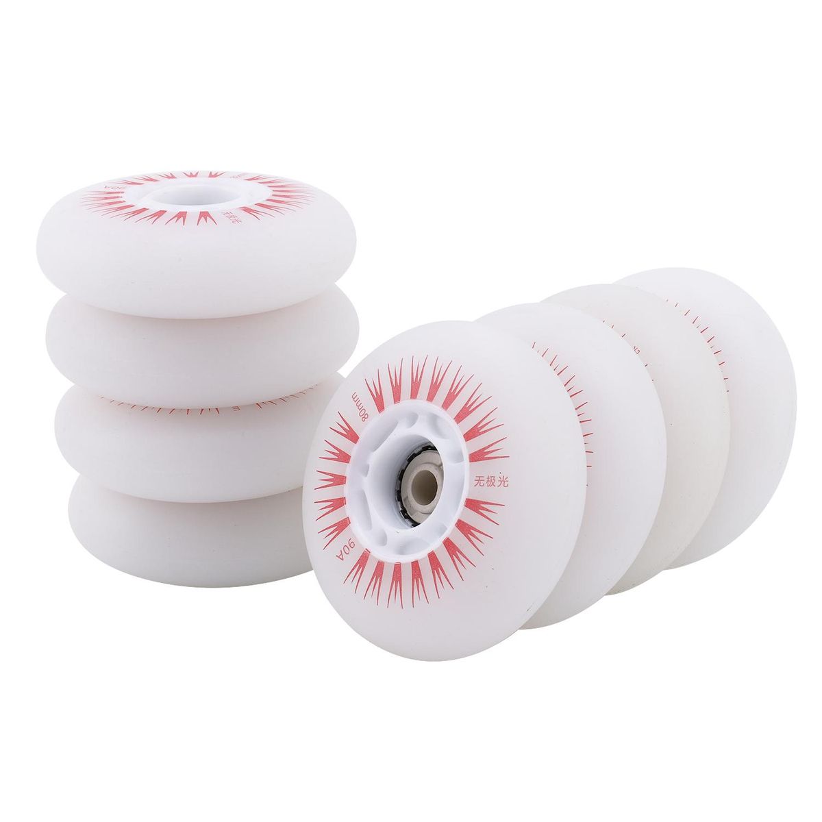 8PCS Roller Skates Flash Wheel Pulley Sub-Aurora Luminous