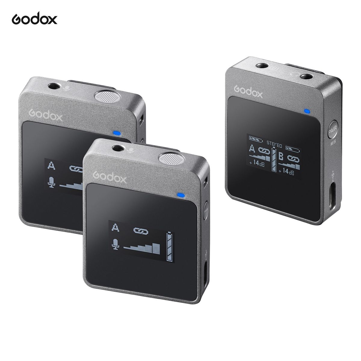 2.4G Wireless Microphone System(2*Transmitters + 1*Receiver)