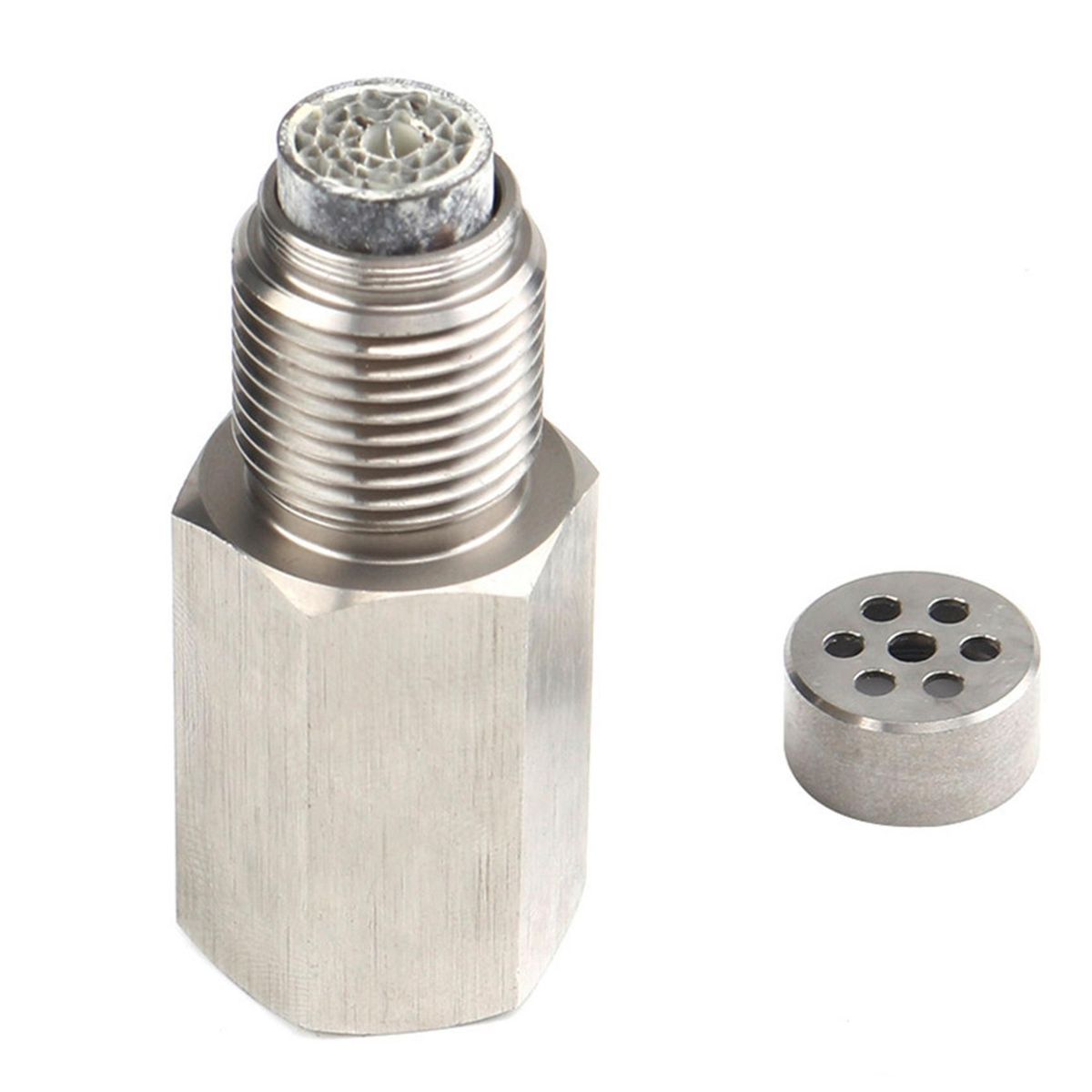 M18X1.5 O2 Oxygen Sensor Adapter with Filter Elements for Decat Hydrogen Lambda O2 Extender Spacer CEL Fix Check Engine