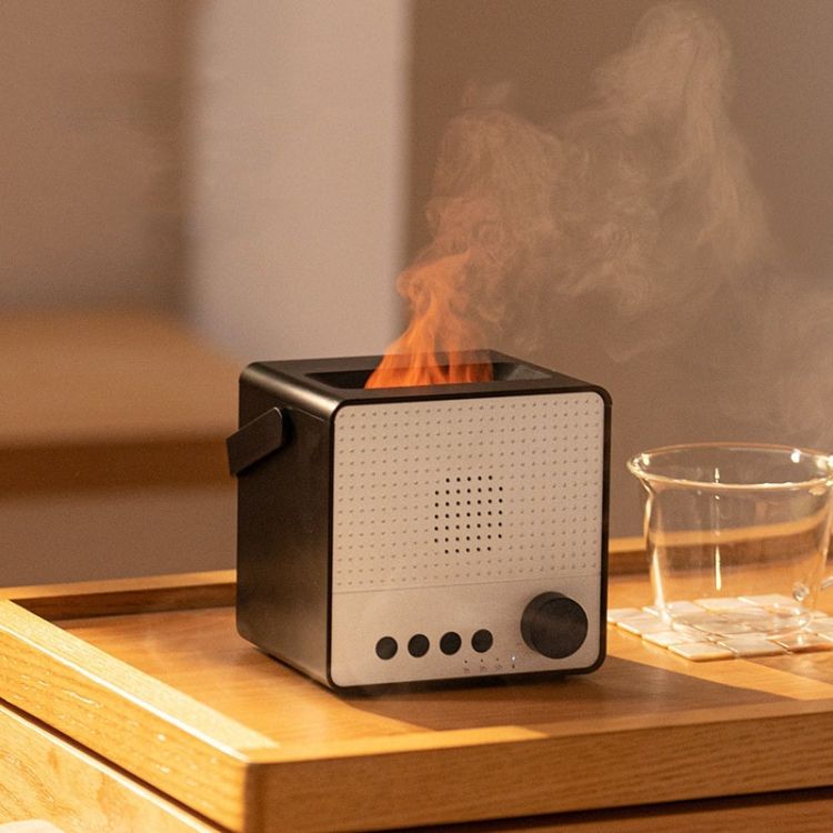 Flame Aroma Diffuser White Noise Bluetooth Speaker