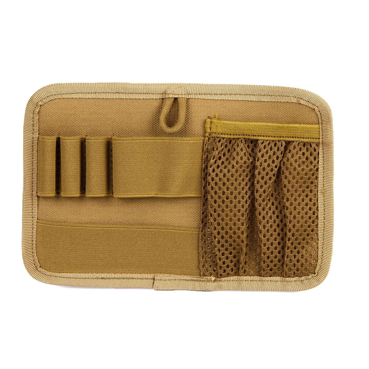 Magic Paste Board Organizer Expandable Tool Bag with Mesh Pouches Brown