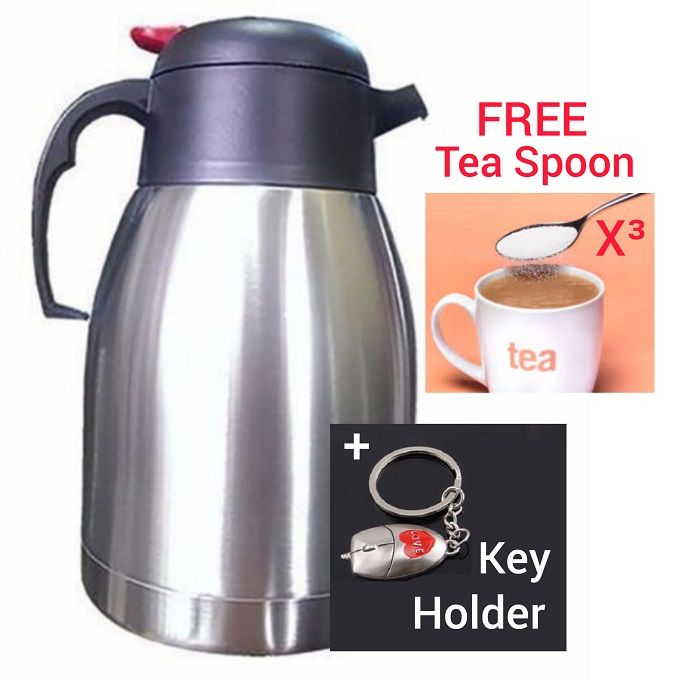 Hot Cold Vacuum Tea Coffee Pot +Free Spoons+Key Holder