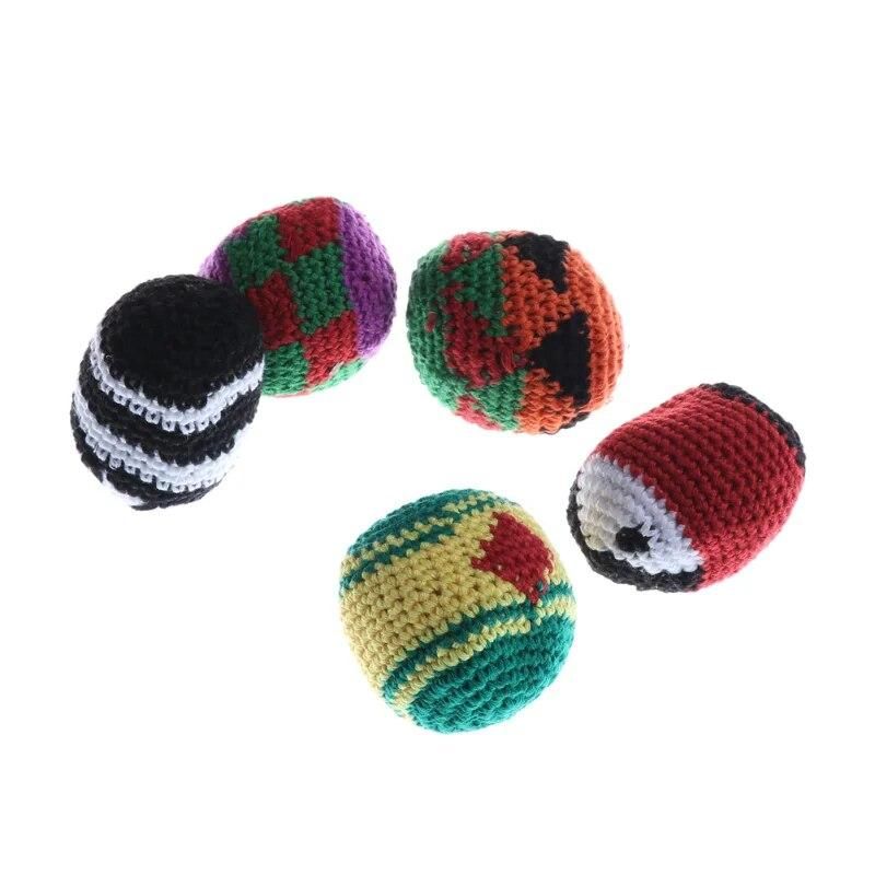 Colorful Handmade Children Magic Juggling Ball Sacks Footbag Classic Toy Balls for Kid Outdoor Toy Randomy Color 5cm  1pc