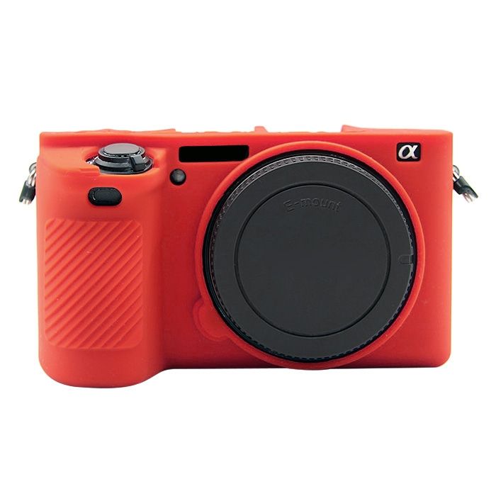 PULUZ Soft Silicone Protective Case For Sony ILCE-6500(Red)