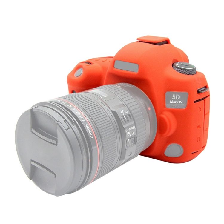 PULUZ Soft Silicone Protective Case For Canon EOS 5D Mark IV(Red)