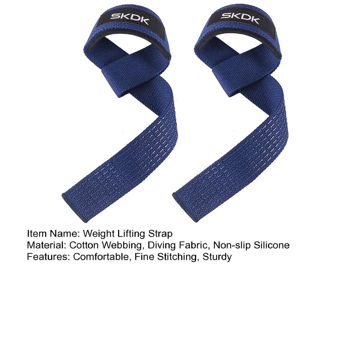 1 Pair Wrist Support Straps Weight Lifting Bar Straps Blue