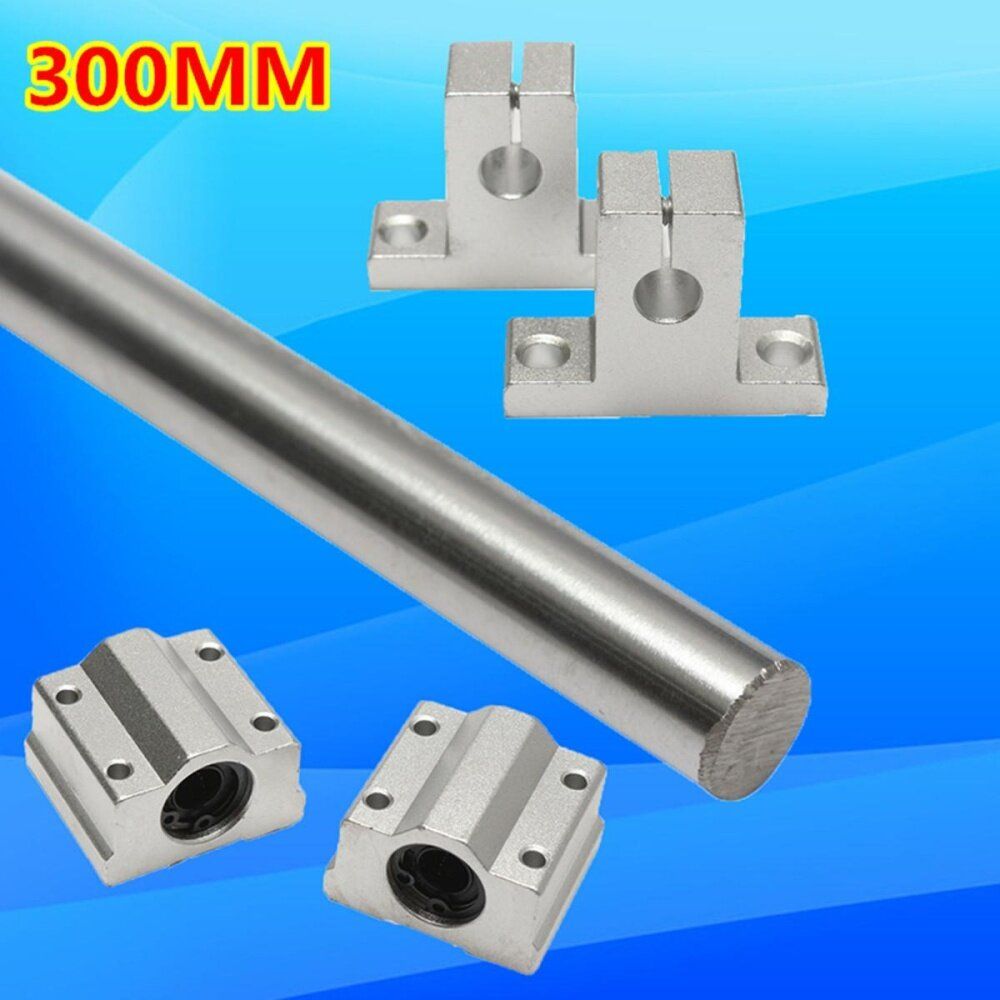 8mm X 300mm Linear Rail Shaft Optical Axis Bearing Motion Slide Set