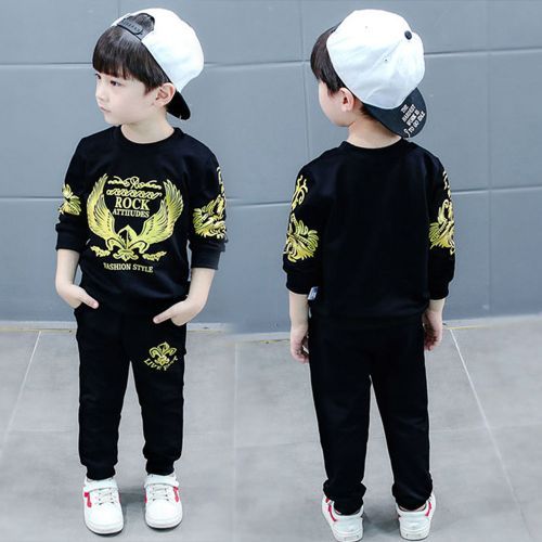 Children's Clothing Boys Suits 2021 Sports Leisure Eagle Handsome Trendy Clothes