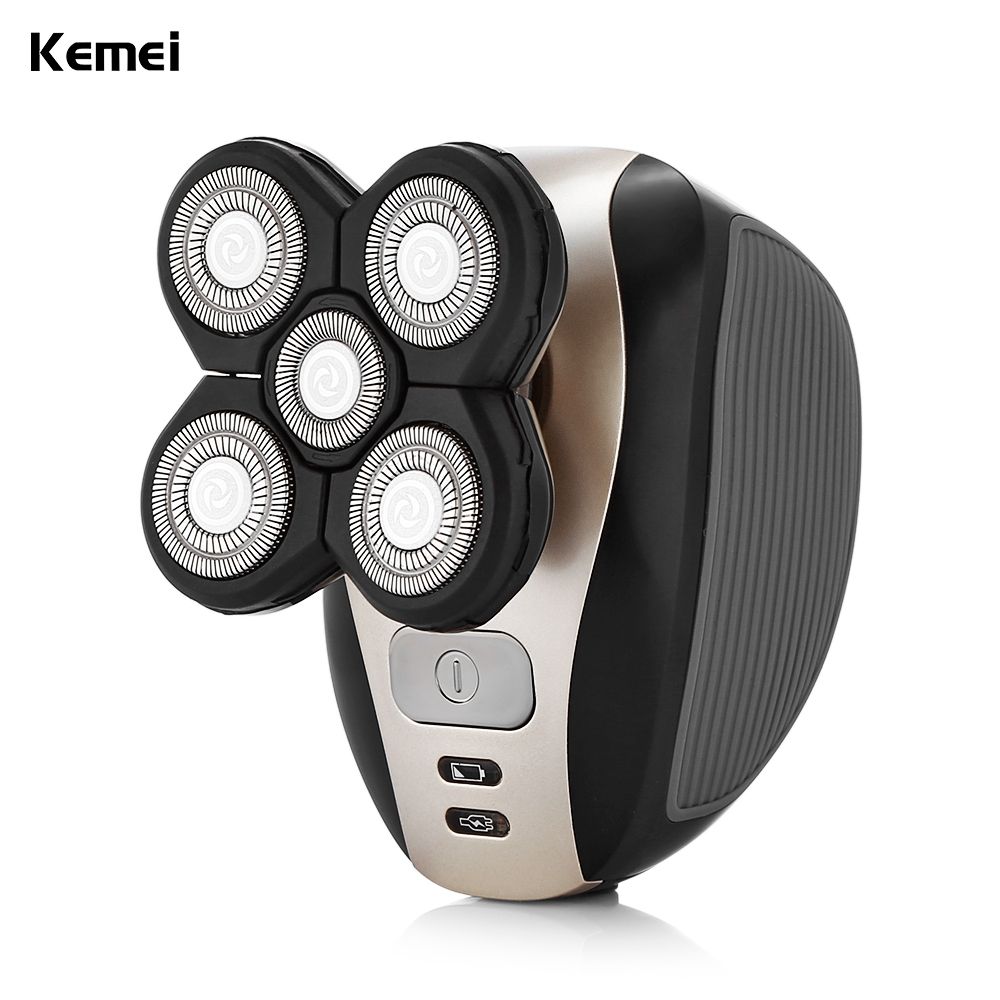 KM - 1000 4D Male Face Care 5-in-1 Suit Replaceable Portable Razor Nose Trimmer Hair Clipper Electric Shaver