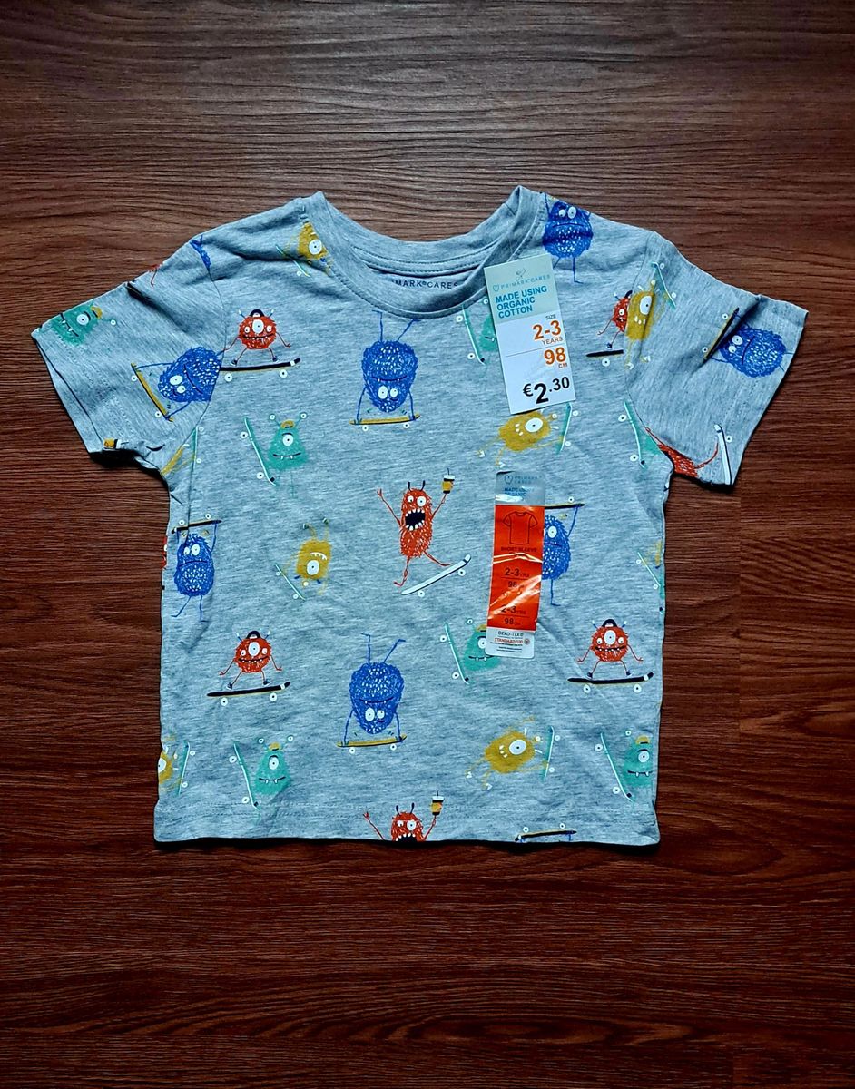 Boys Bug Print Cotton T-Shirt