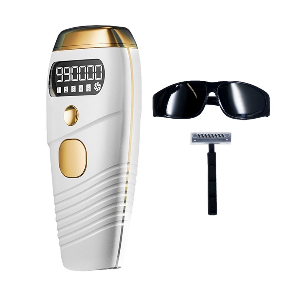 990000 Flash IPL Laser Hair Removal Machine Quartz Lamp Photon Permanent Device 5 Levels Auto Facial Body Hair Trimmer Epilator