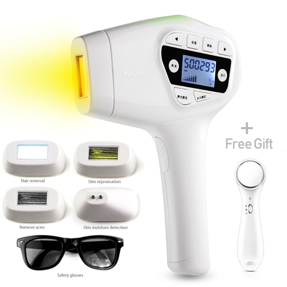 4 In 1 Permanent Hair Removal IPL Hair Removal Laser Epilator Device Facial Hair Remover For Women Man Armpit Bikini Beard Legs