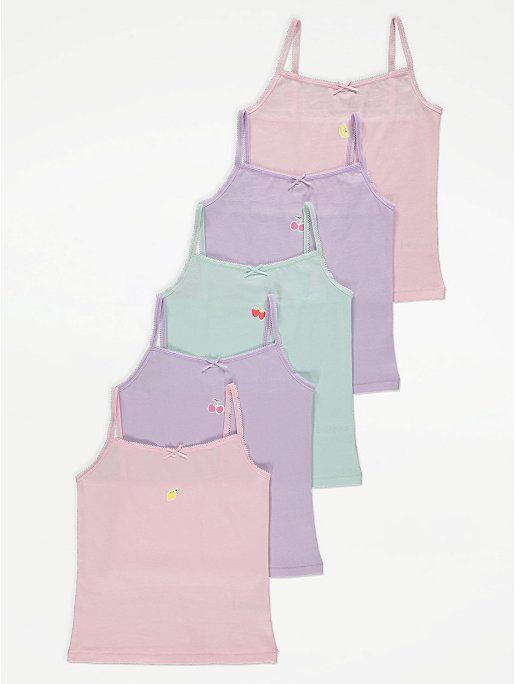 Fruit Print Cami Vests 5 Pack
