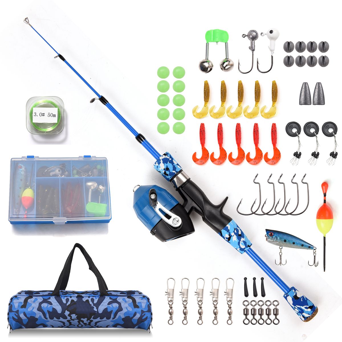 Kids Fishing Rod And Reel Combo Full Kit 1.2m/1.5m