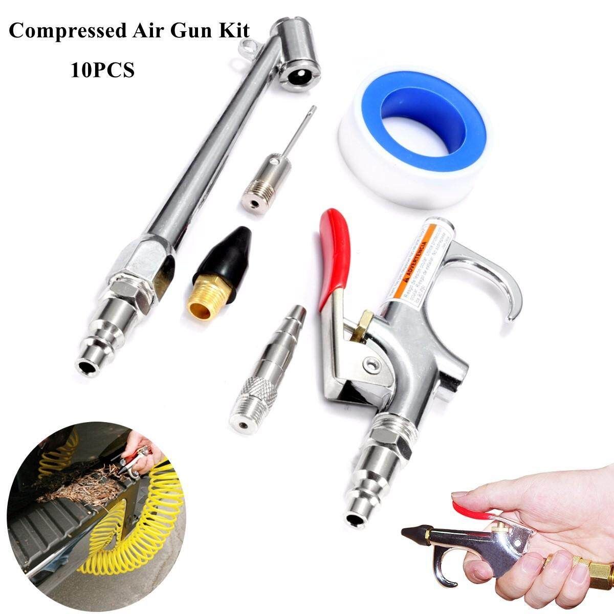 10pc Compressor Air Duster Compressed Nozzle Blow Tool Cleaning Kit Blower Tool