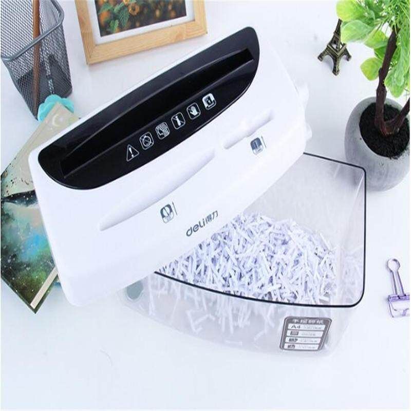 Deli Portable A4/A5/A6 Paper Hand Operated Strip Document Paper Shredder Black
