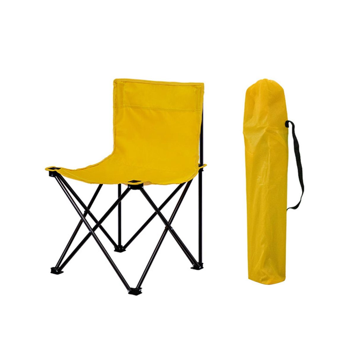 Outdoor Chair Camping Leisure Portable Folding Chair Yellow