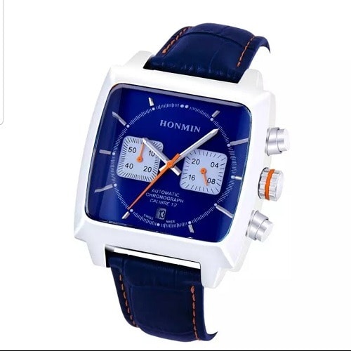 Genuine Leather Watch -Blue