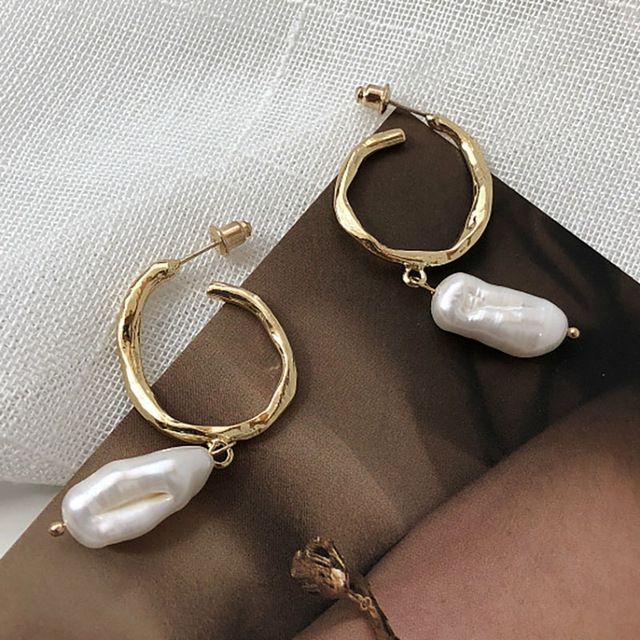 Sterling Silver Pin Geometric Circle Earrings
