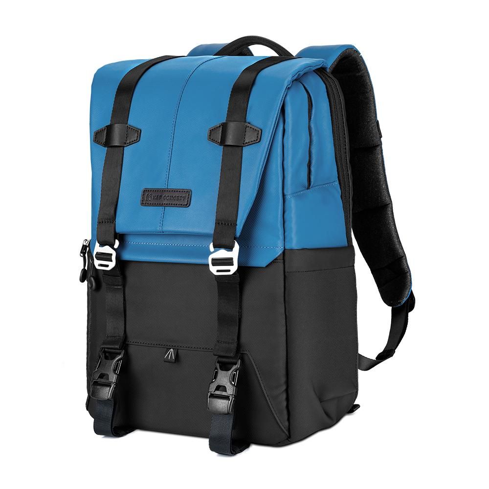 K&F CONCEPT Fashion Camera Backpack Waterproof Camera Bag 20L Large Capacity Camera Case with 15.6 Inch Laptop Compartment Tripod Holder Rain Cover for Women Men Photographers