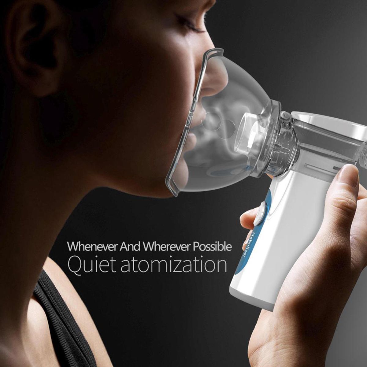 Portable Handheld Nebulizer Inhaler   For Kid Blue
