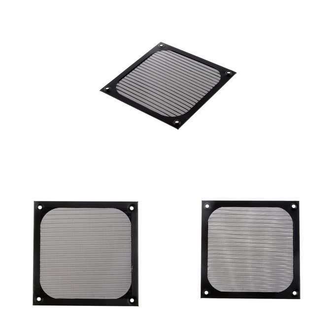 3x Aluminum Alloy Fan Filter Dust Guard Cover For PC Case Fan Black