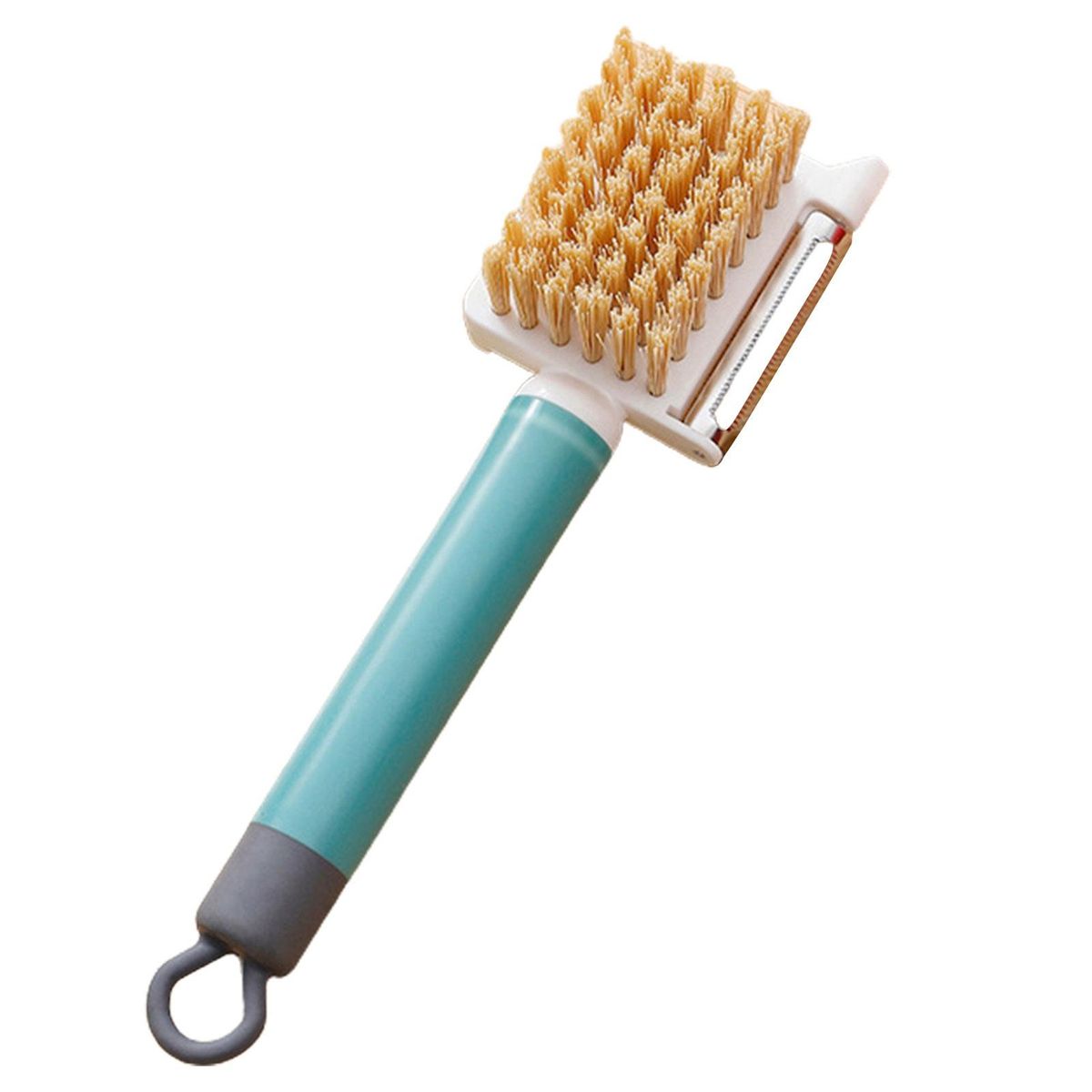 Fruit And Vegetable Brush Efficiently Prepare Food Potato Peeling Cleaning Brush Green