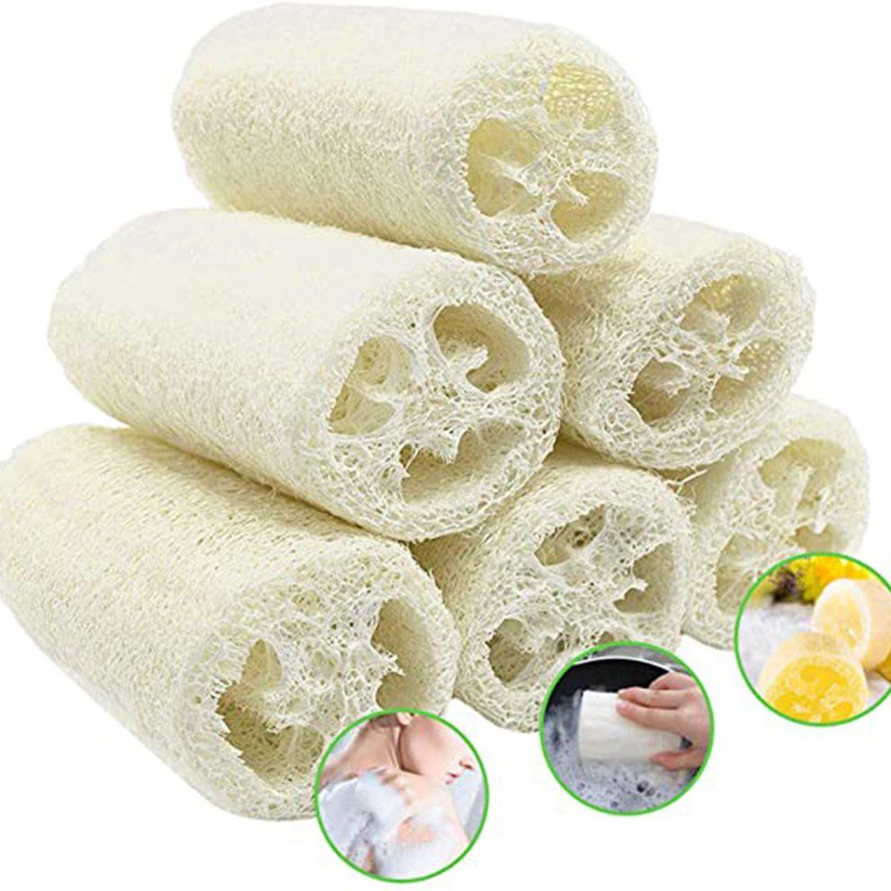 Natural Loofa Luffa Bath Shower Brush Wash Bowly Body Sponge S Rubber Spa-beige