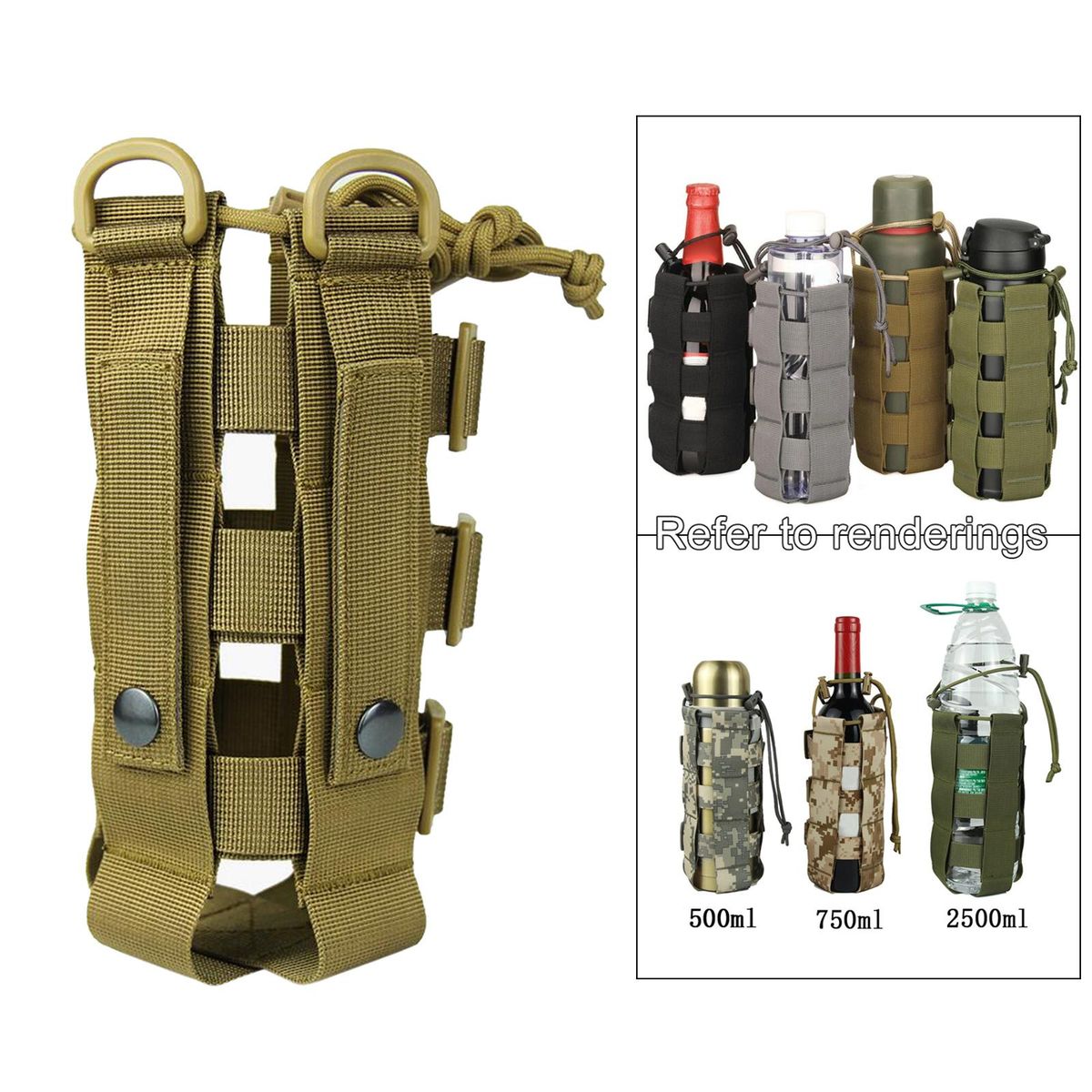 Molle Water Bottle Pouch Bag Accessories  Bronze