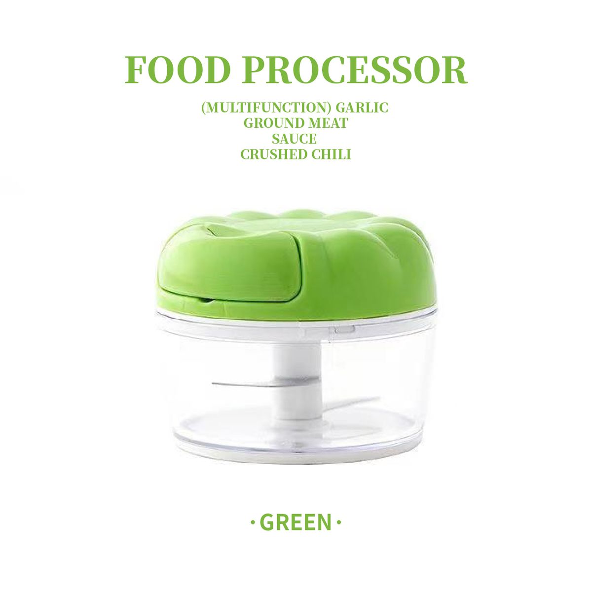 Vegetable Cutter & Garlic Twist Shredder (Manual)- Green