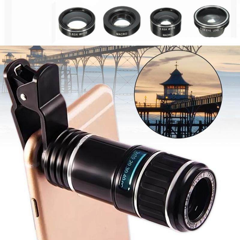 4 In1 9x Zoom Telephoto Marco Camera Lens Case Kit For Samsung Galaxy S7 Edge US