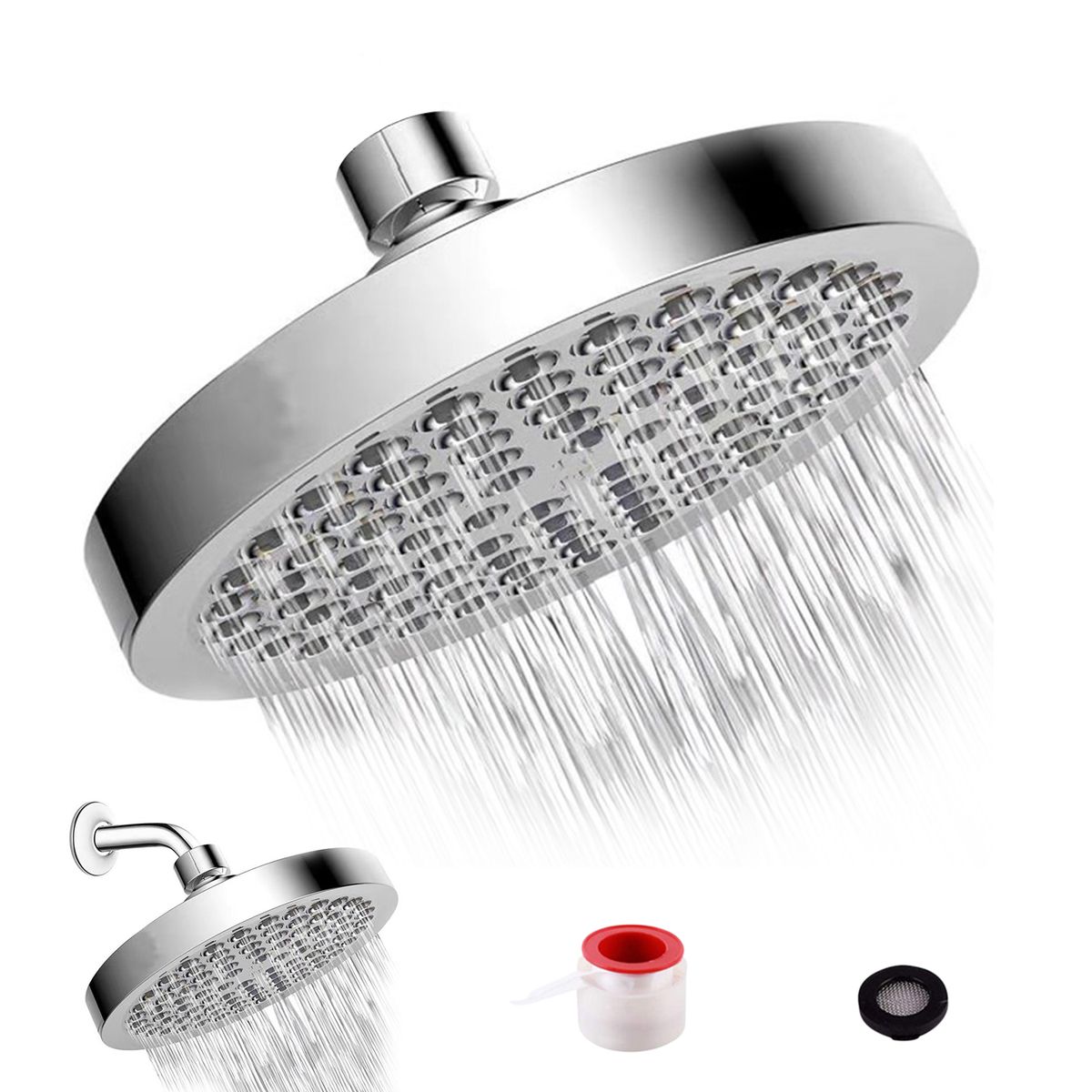 6 Inch High Pressure Shower Head G1/2 Rain Showerhead