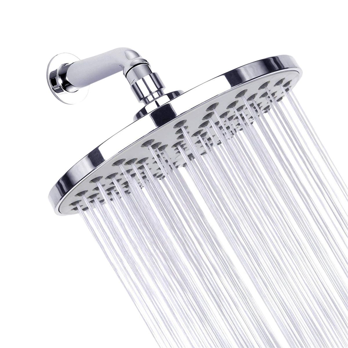 9 Inch Round Rain Showerhead G1/2 High Pressure Shower Head Bathroom Swivel Shower Head Ultra Thin Bath Rain Shower Head Replacement