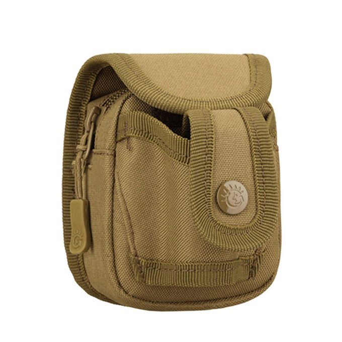 Hunting Catapult Launcher Waist Bag Steel Balls Waist Shoot Brown